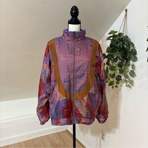 Le Coq Sportif Random Multicolor Track Windbreaker Jacket Vintage 1990s Size L